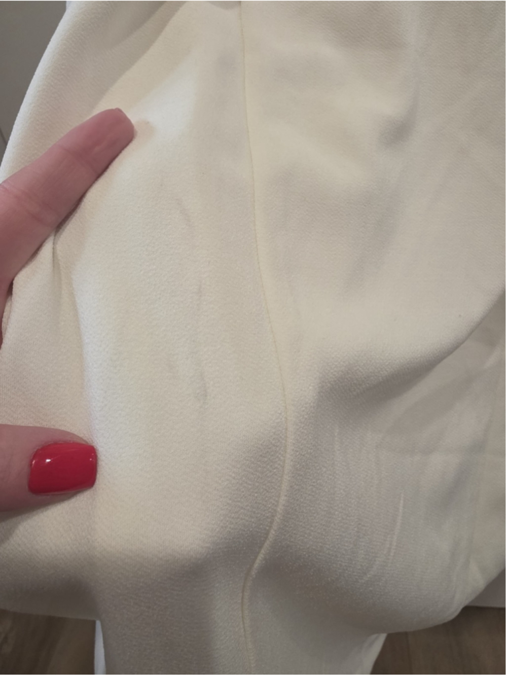Vince Camuto One Shoulder Off White Bodycon Dress Sz 6 NWT Long Sleeve Midi Read - Picture 10 of 11